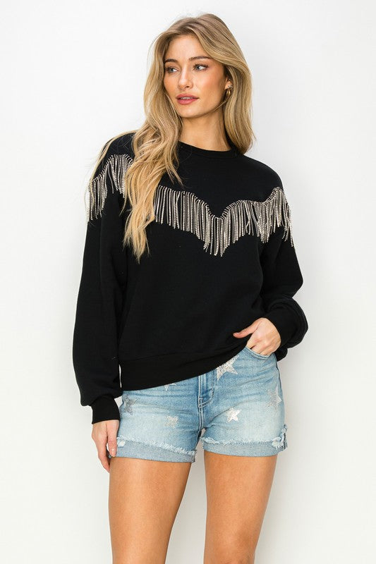 WESTERN TASSEL SWEATER