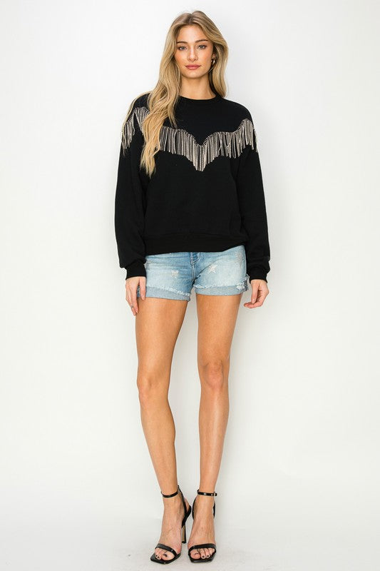 WESTERN TASSEL SWEATER