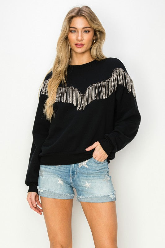 WESTERN TASSEL SWEATER